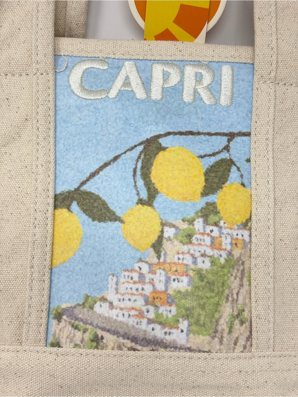 C&C California Capri Lemon Canvas Crossbody mini tote bag NWT - Picture 2 of 12